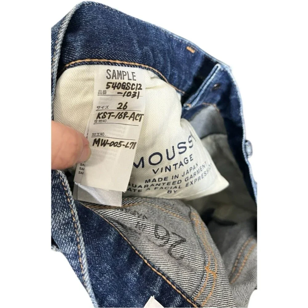 MOUSSY VINTAGE NWT Edgerton Skinny Jeans Women's 26‎ Dark Blue Selvedge Y2K Fit